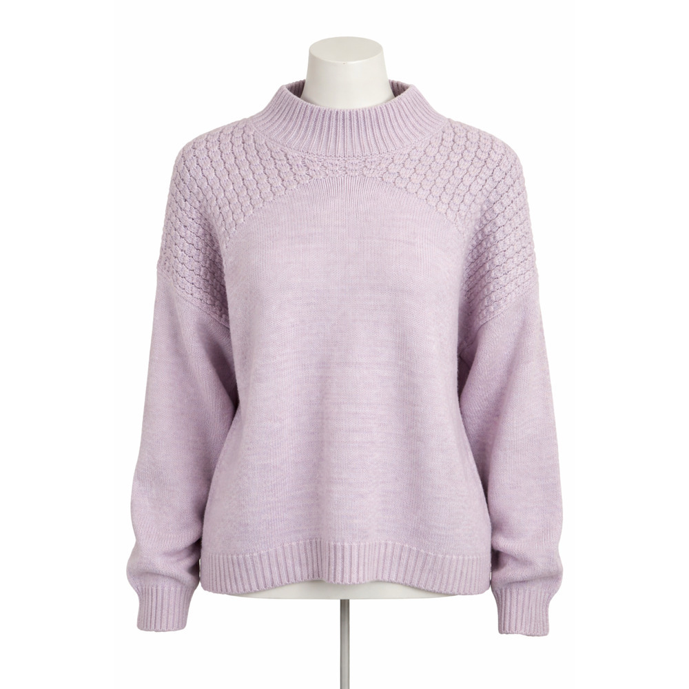 Maurices 80s Vibe Slouchy Mock Neck Chunky Knit Sweater Cozy Medium